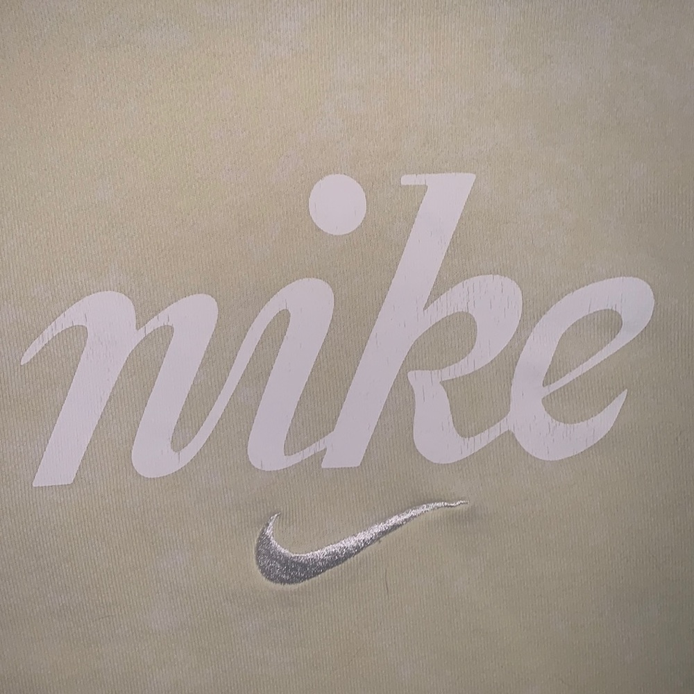 Nike Pastel Yellow Cropped Sweater